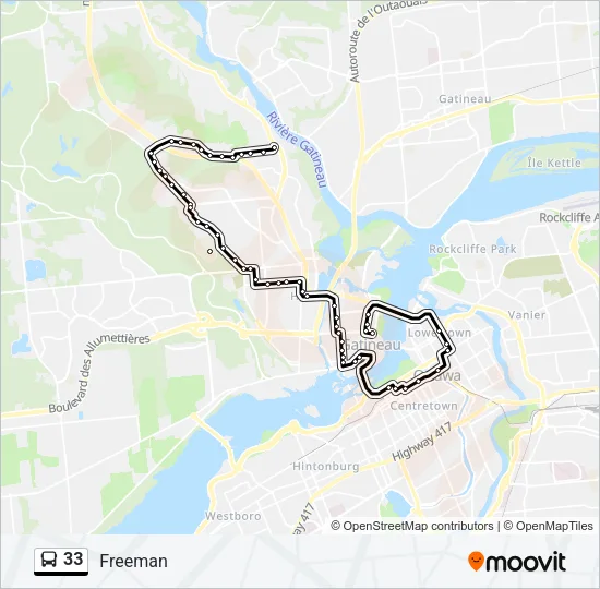 33 Bus Line Map