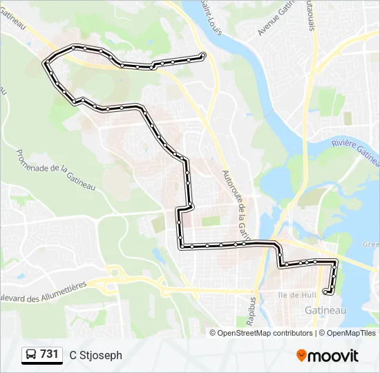 731 Bus Line Map