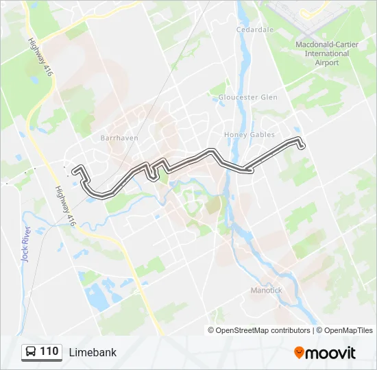 110 Bus Line Map