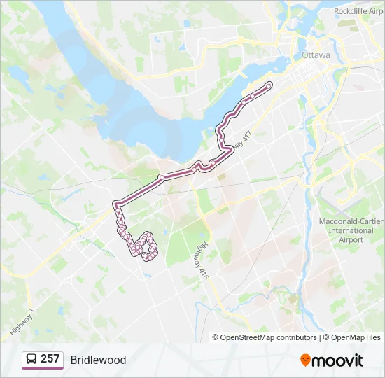 257 Bus Line Map