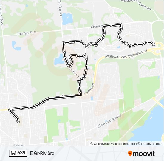 639 Bus Line Map