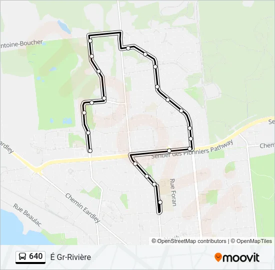 640 Bus Line Map