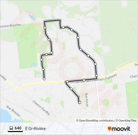 640 Bus Line Map