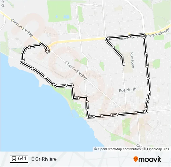 641 Bus Line Map