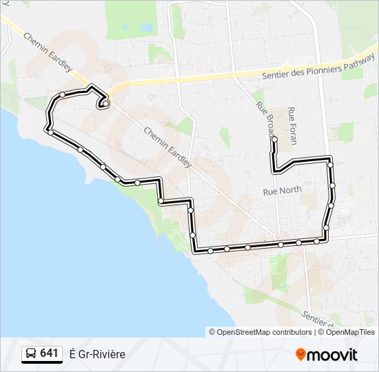 641 Bus Line Map