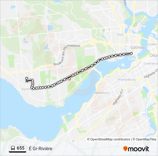 655 Bus Line Map