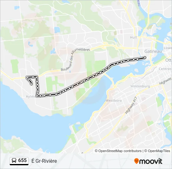 655 Bus Line Map