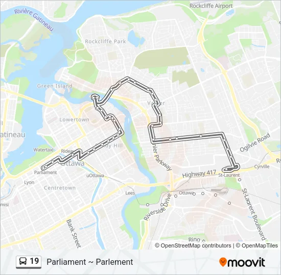 19 Bus Line Map