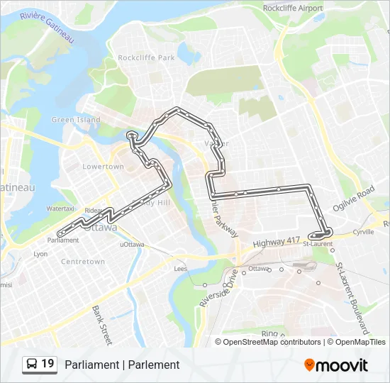 19 Bus Line Map