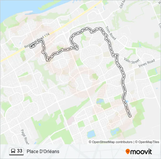 33 Bus Line Map
