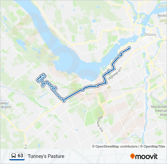 63 Bus Line Map