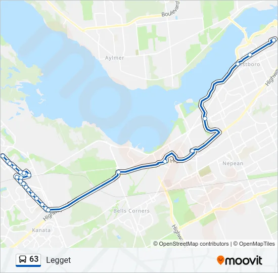 63 Bus Line Map