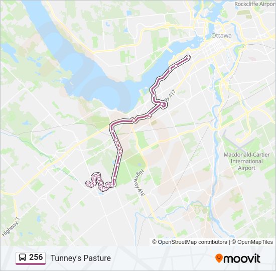 256 bus Line Map