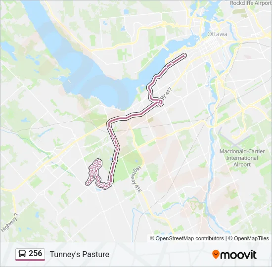 256 Bus Line Map