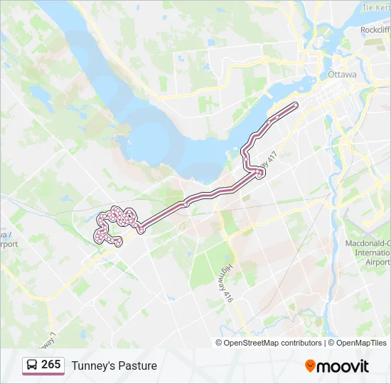 265 Bus Line Map