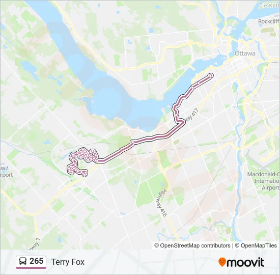 265 Bus Line Map