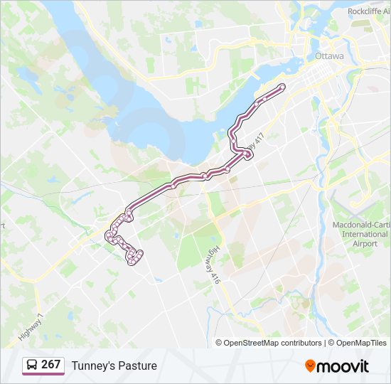 267 Bus Line Map