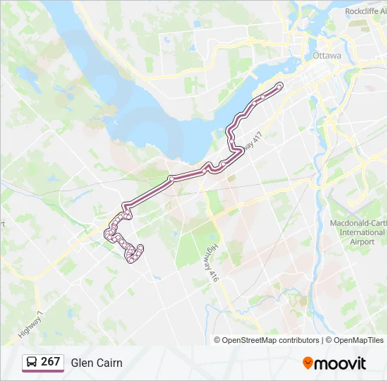 267 Bus Line Map
