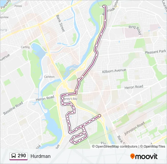290 Bus Line Map