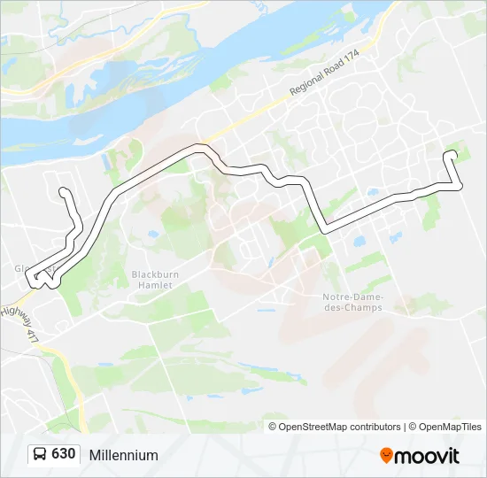 630 Bus Line Map
