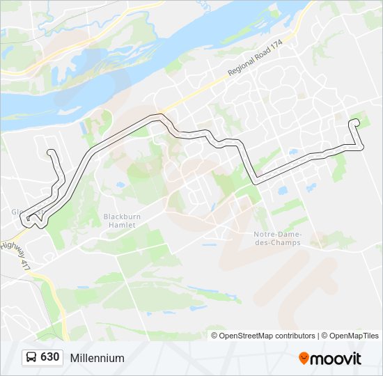 630 Bus Line Map