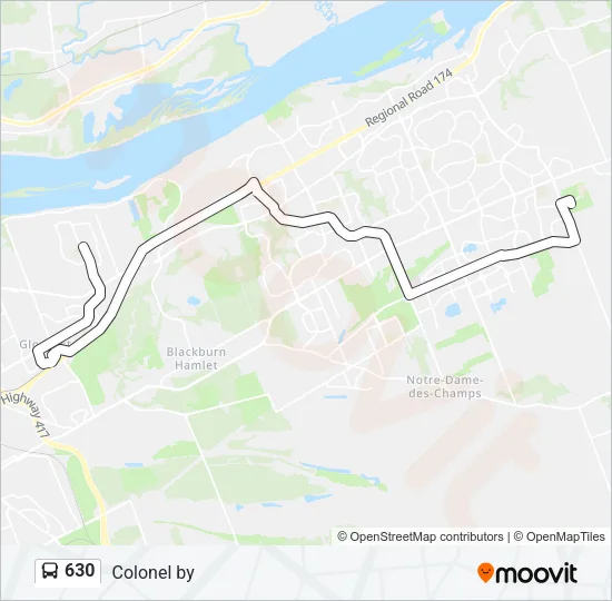630 Bus Line Map