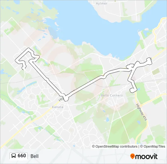 660 Bus Line Map