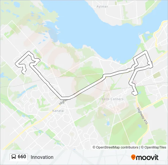 660 Bus Line Map