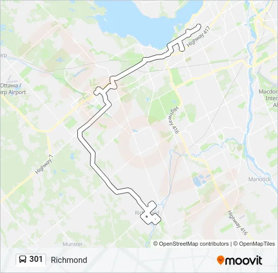 301 Bus Line Map