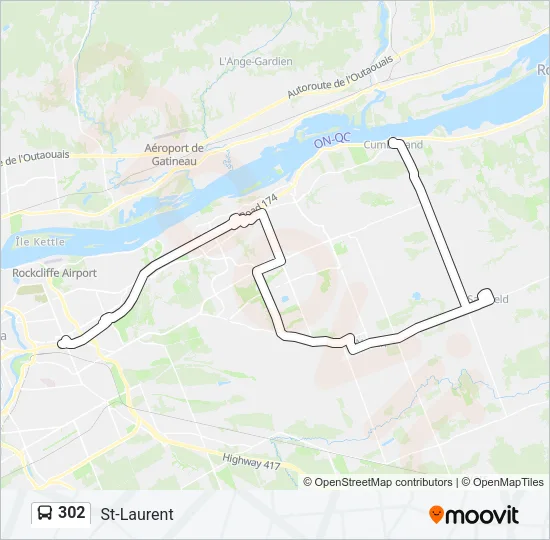 302 Bus Line Map