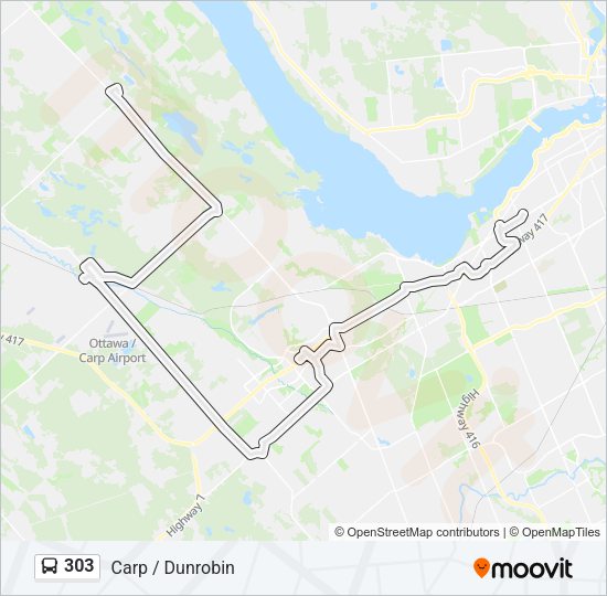 303 bus Line Map
