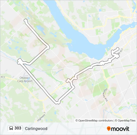 303 Bus Line Map
