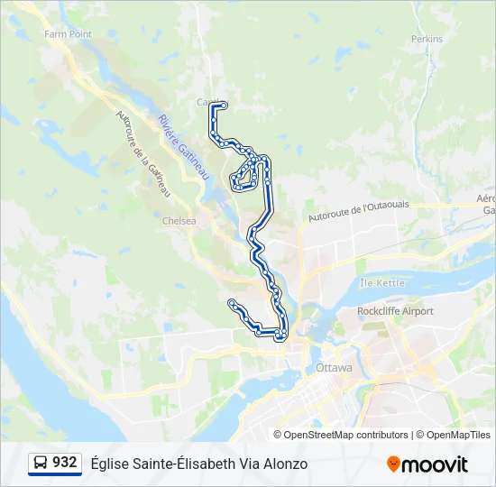 932 Bus Line Map
