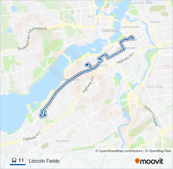 11 Bus Line Map