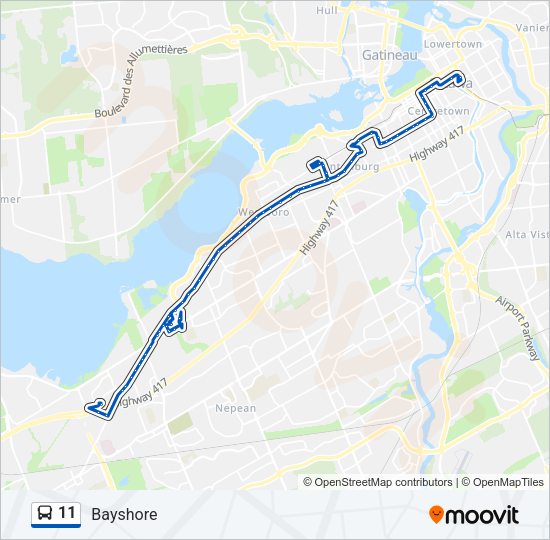 11 Bus Line Map