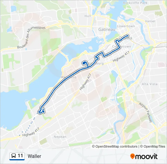11 Bus Line Map