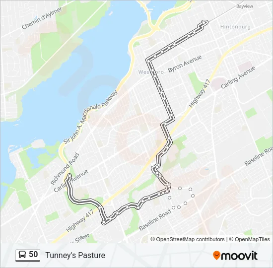 50 Bus Line Map