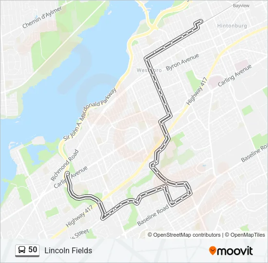 50 Bus Line Map