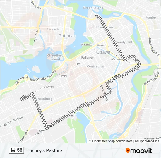 56 Bus Line Map