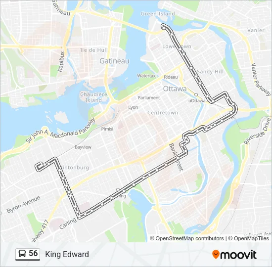 56 Bus Line Map