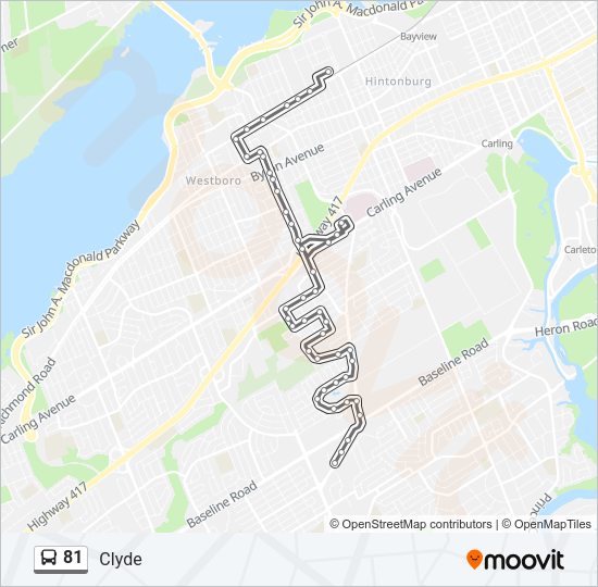 81 Bus Line Map