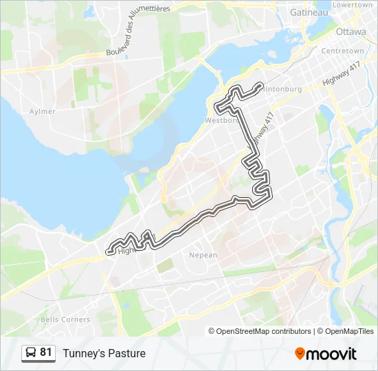 81 Bus Line Map