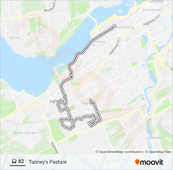 82 Bus Line Map