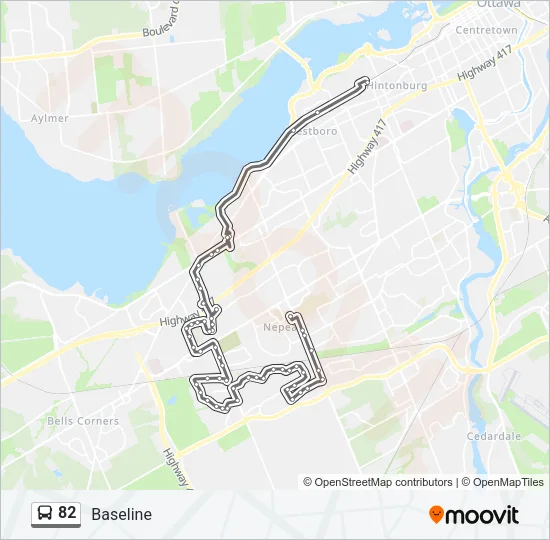 82 Bus Line Map
