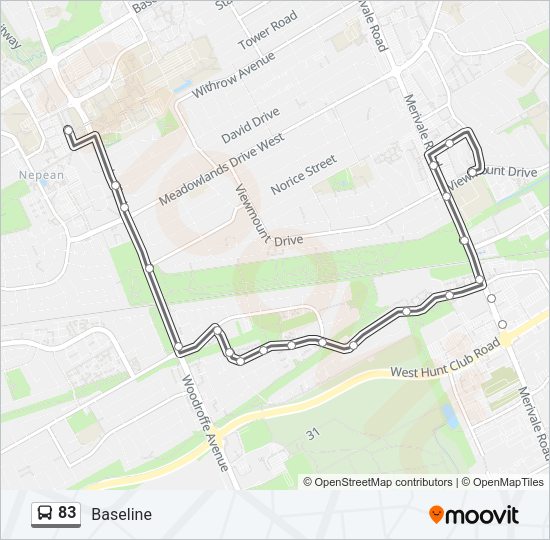 83 bus Line Map