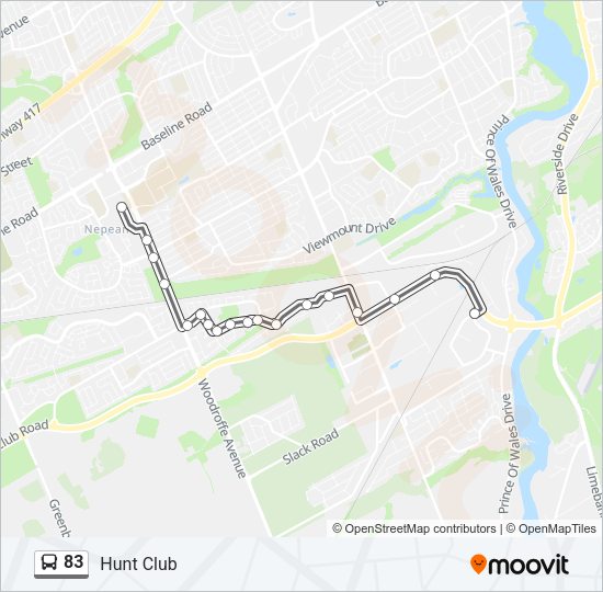 83 bus Line Map