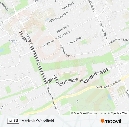 83 Bus Line Map