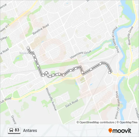 83 Bus Line Map