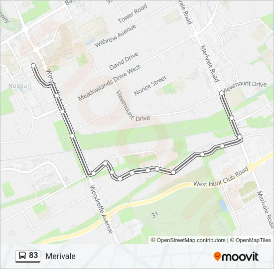 83 Bus Line Map