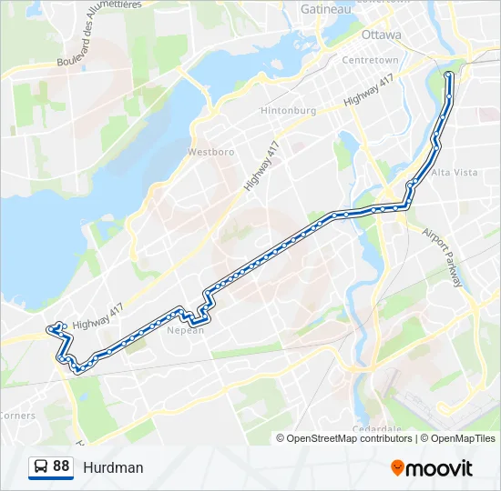 88 Bus Line Map